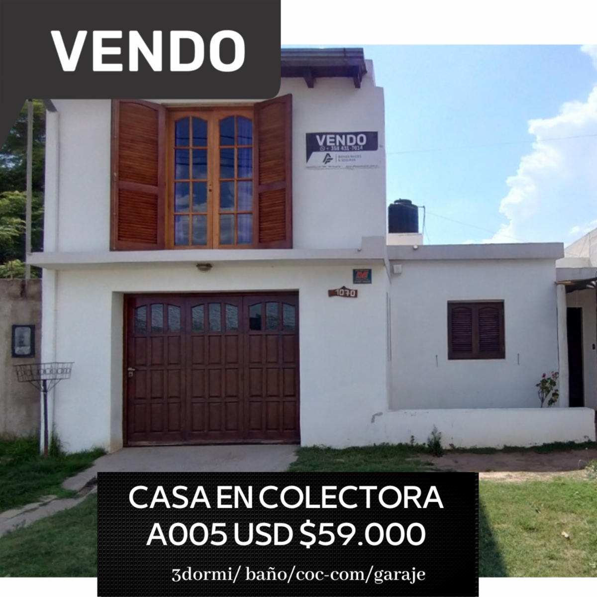Casa en venta 3 dormitorios en colectora A005