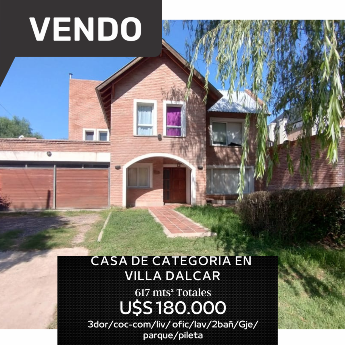 Casa en venta de categoría en villa dalcar