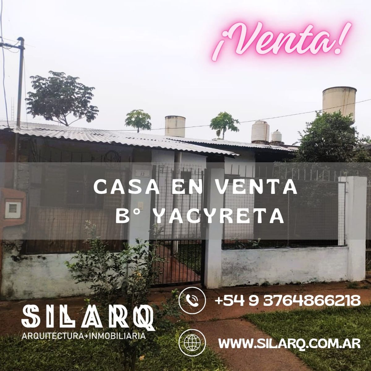 OPORTUNIDAD, CASA DE DOS DORMITORIOS EN VENTA, BARRIO YACYRETA
