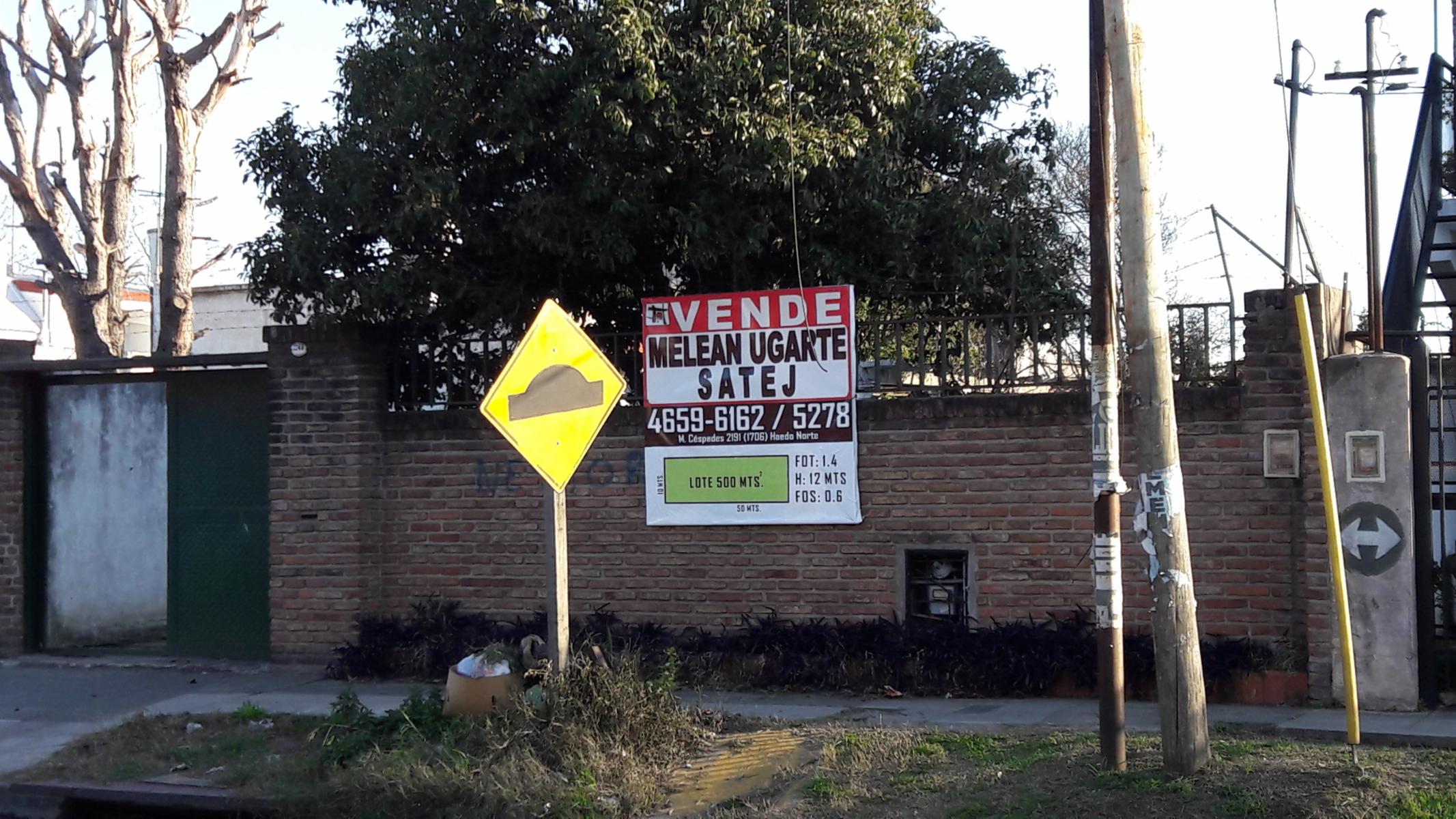 EXCELENTE LOTE DE TERRENO - 500 M2 - CON VIVIENDA DE 70 M2 A REFACCIONAR - IDEAL CONSTRUCTOR