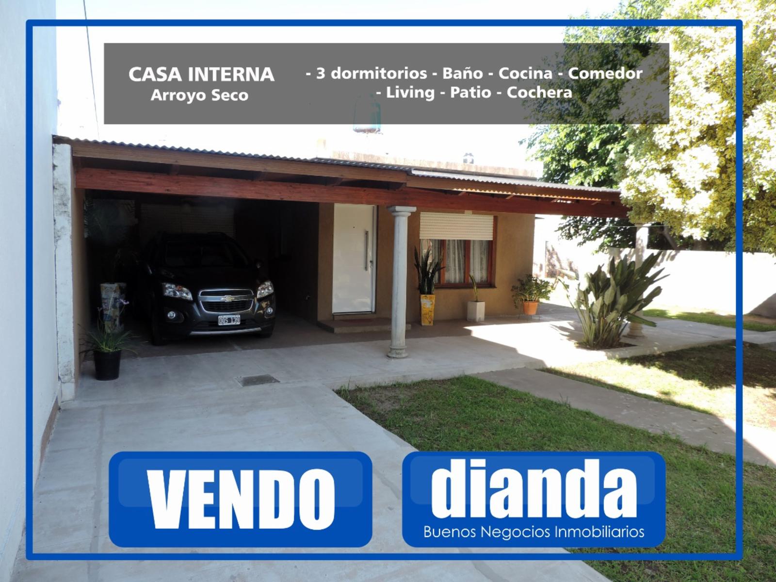 Se Vende Casa Interna con 3 Dormitorios - Arroyo Seco