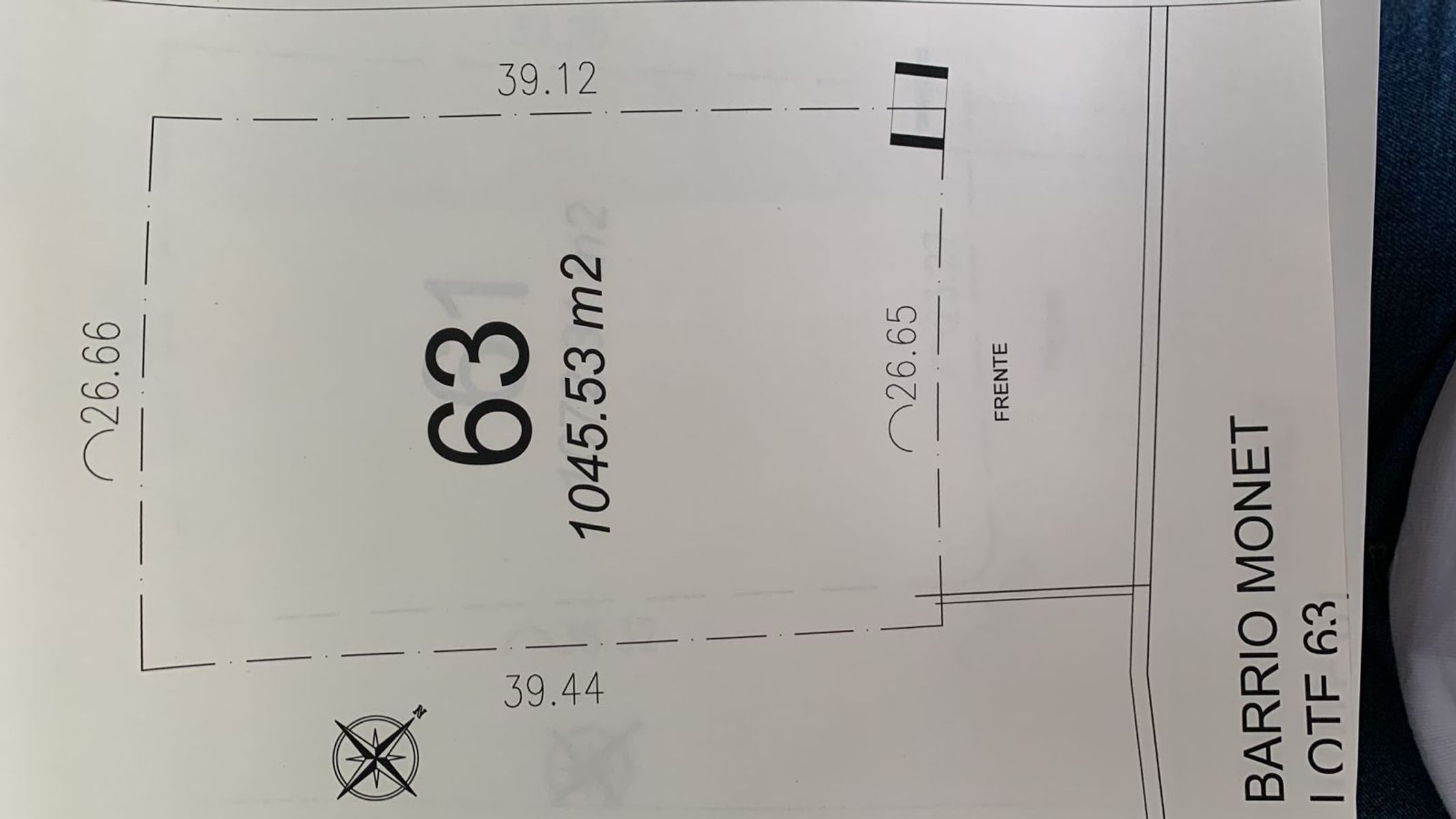 LOTE N° 63 - BARRIO MONET