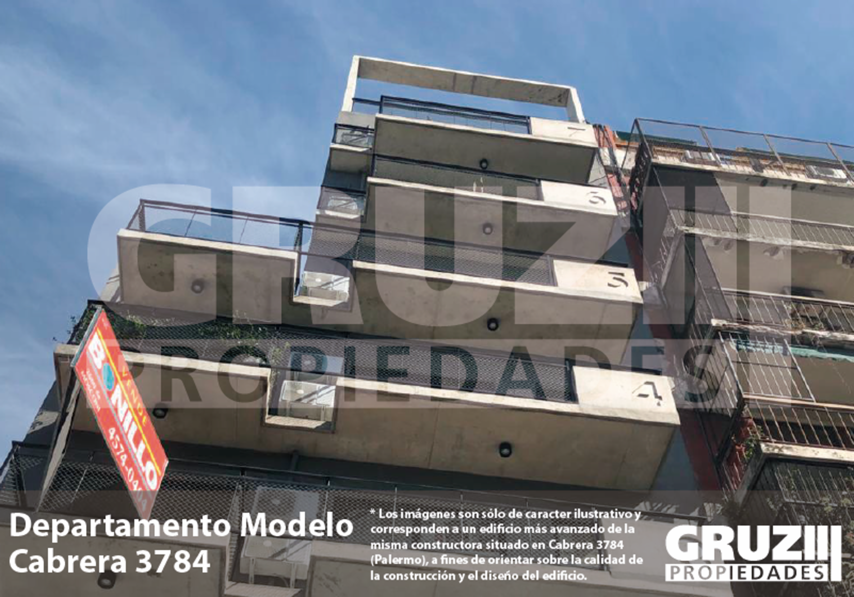 1 ambiente al frente 38m2 - 1° A - Edificio Virasoro 2367 en Palermo