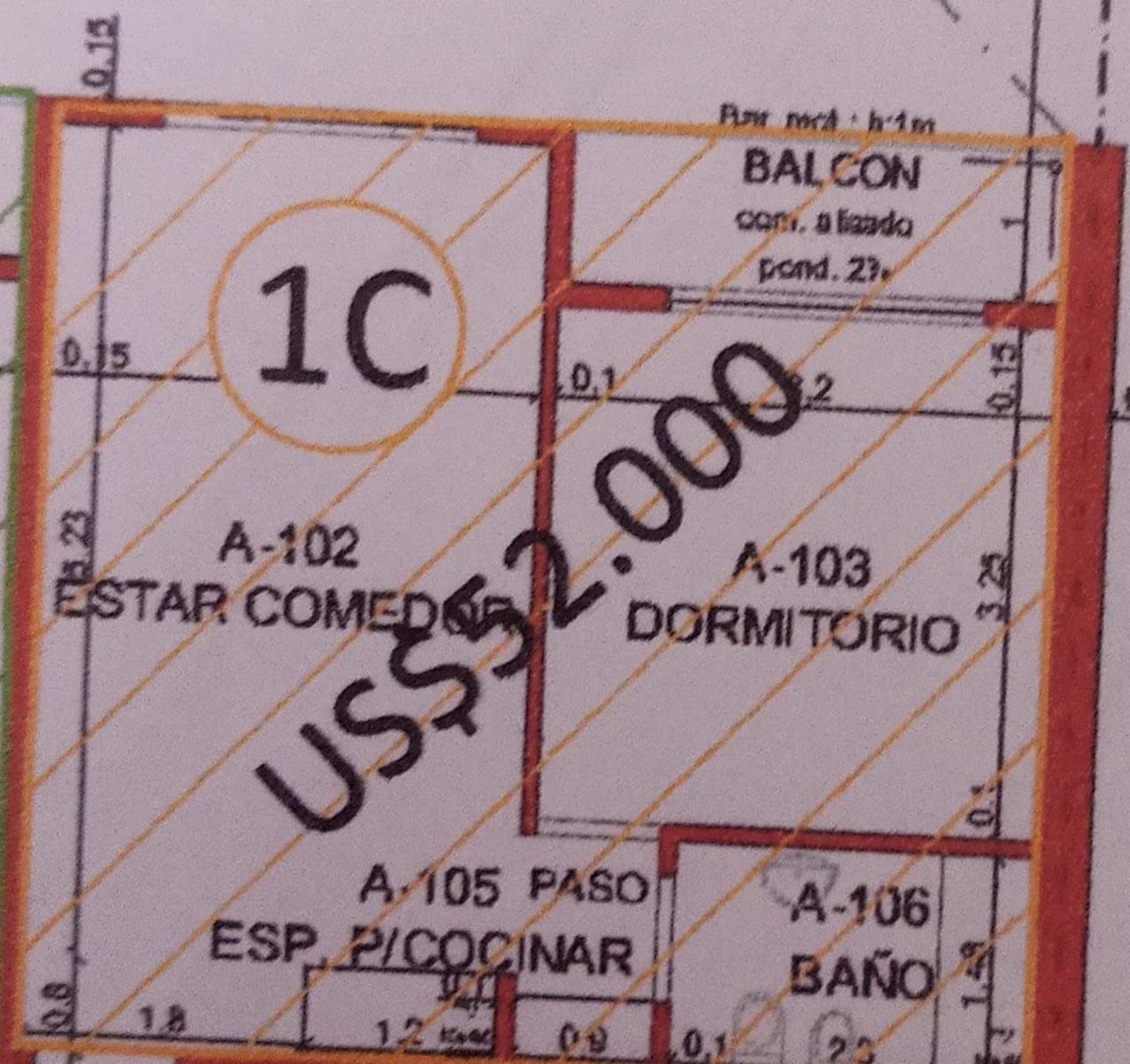 Departamento de 2 ambientes en Lomas del Mirador