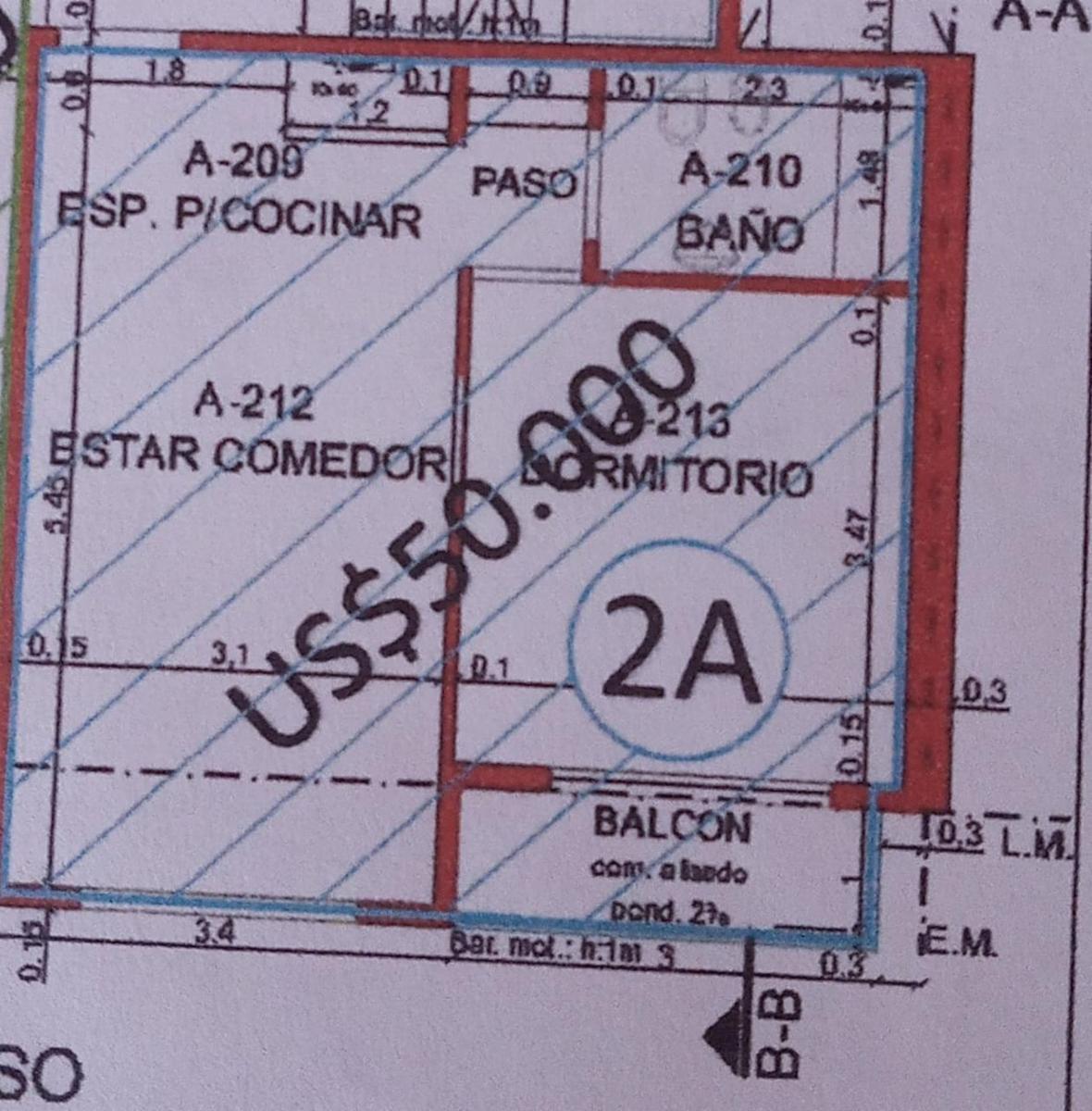 Departamento de 2 ambientes en Lomas del Mirador
