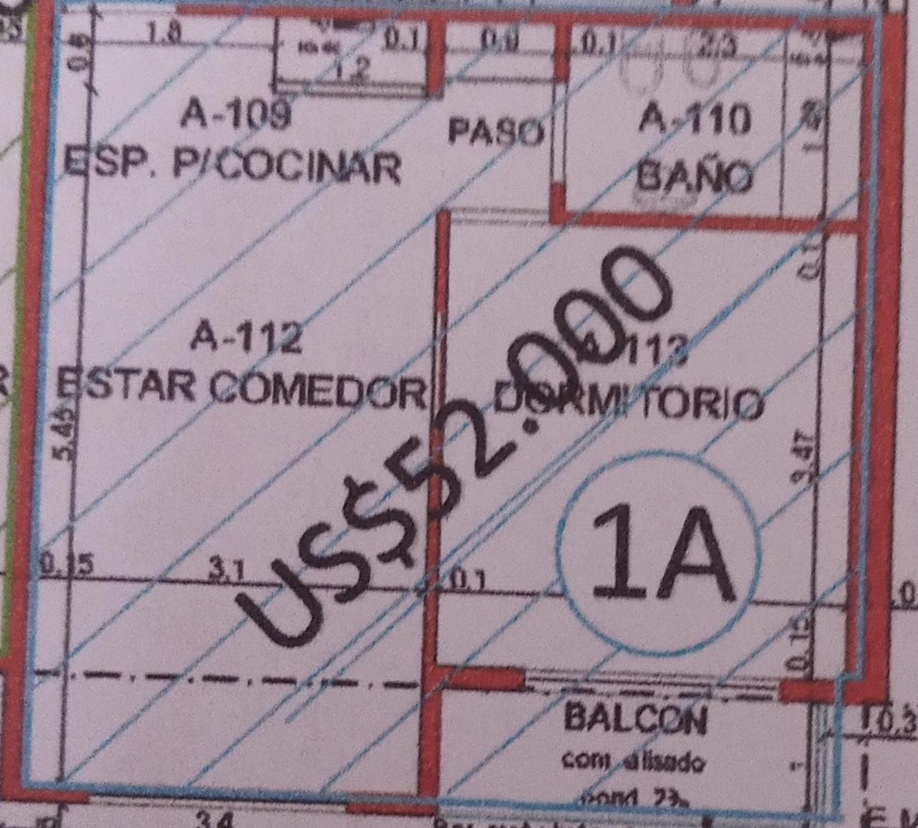 Departamento de 2 ambientes en Lomas del Mirador