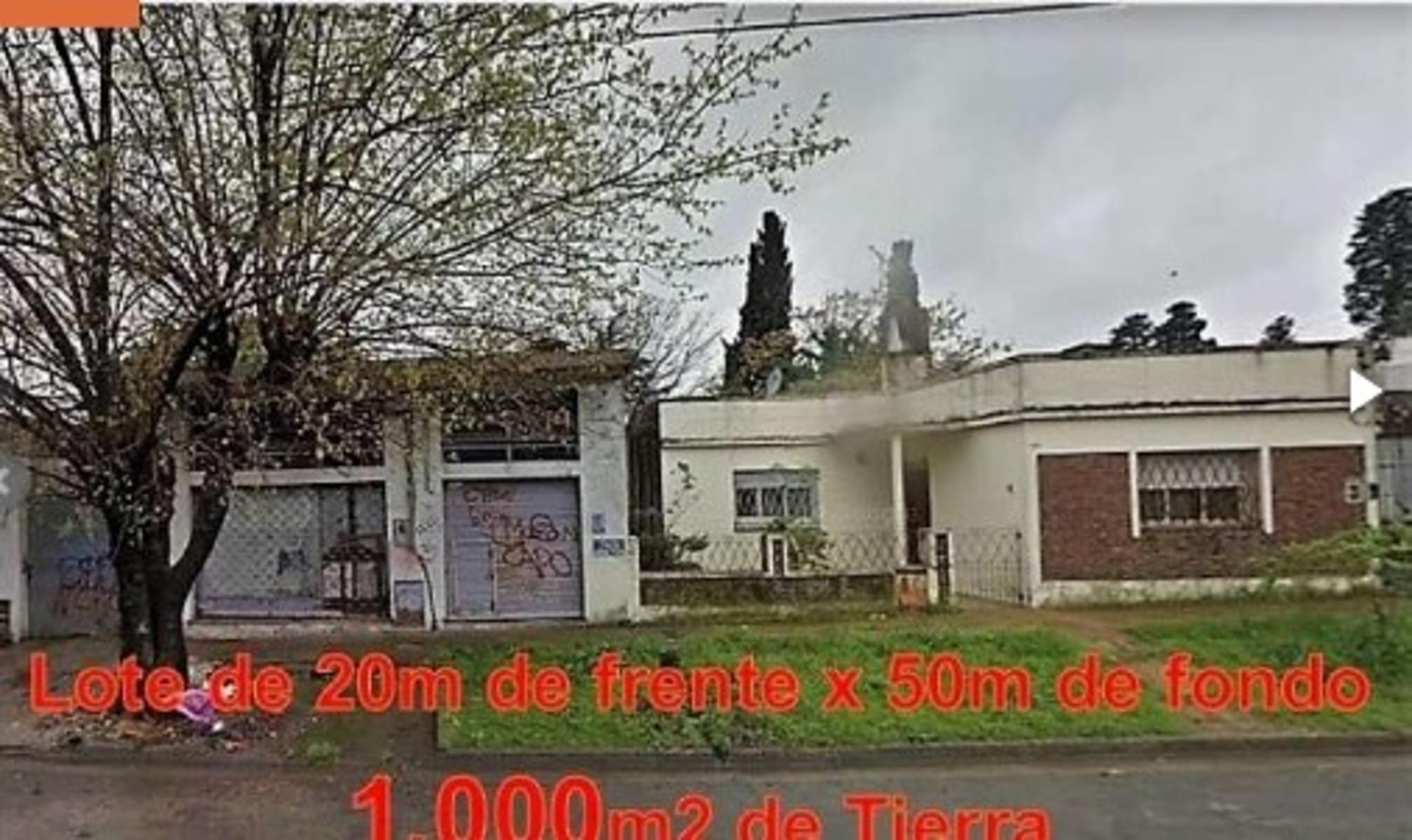 LOTE EN MORON DE 20 M2  X 50 M2 DE FONDO