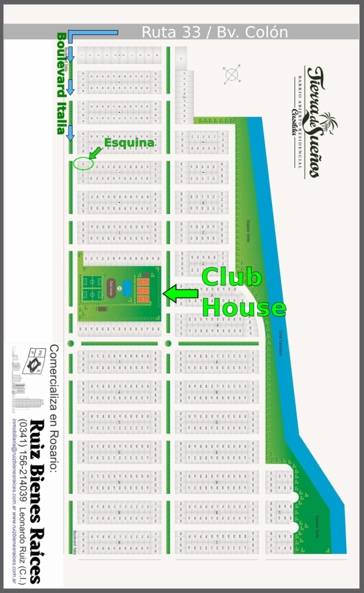 Lote en barrio abierto Tierra de Sueños Casilda