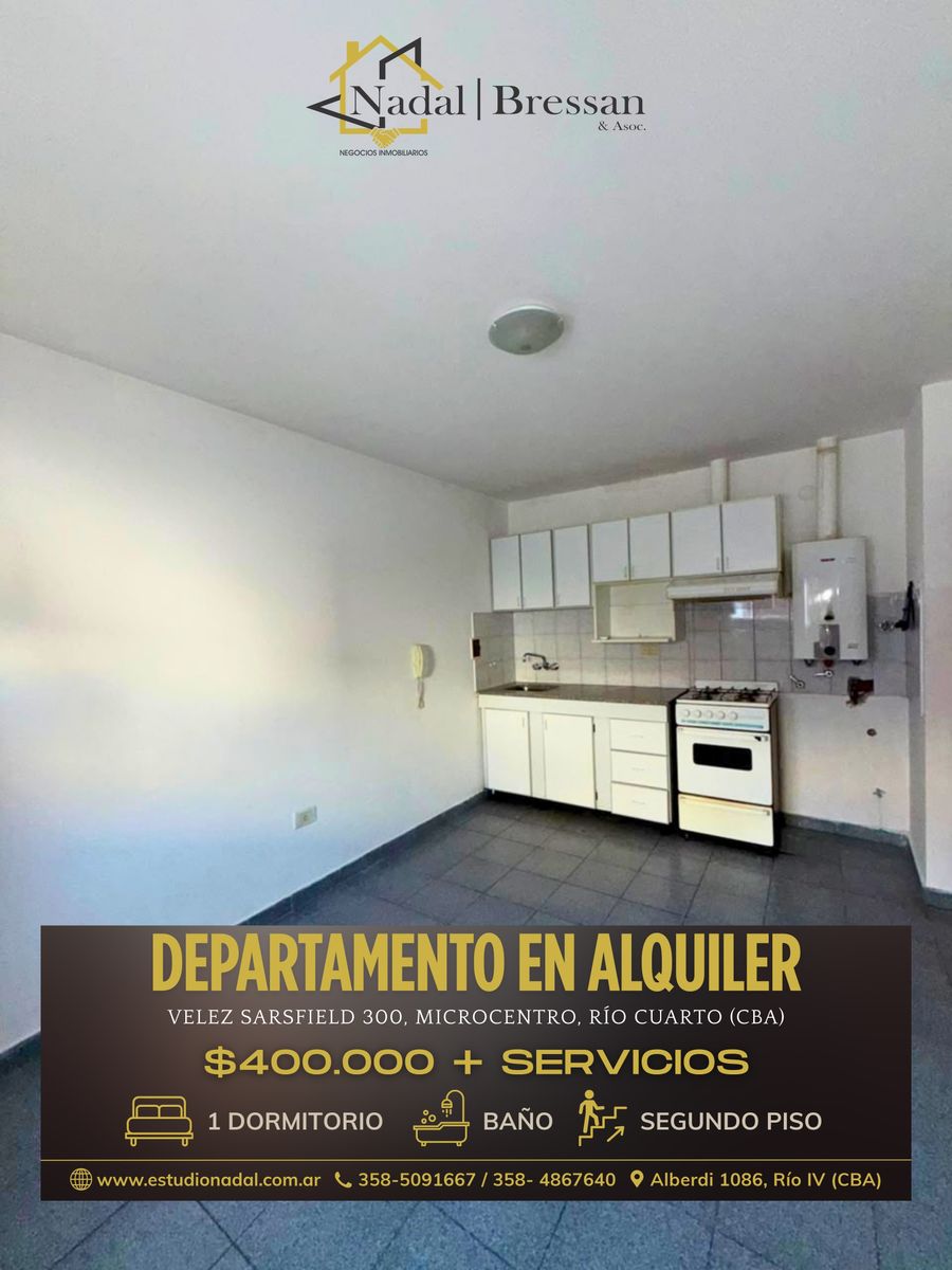 DEPARTAMENTO EN ALQUILER CALLE VELEZ SARSFIELD ZONA MICROCENTRO