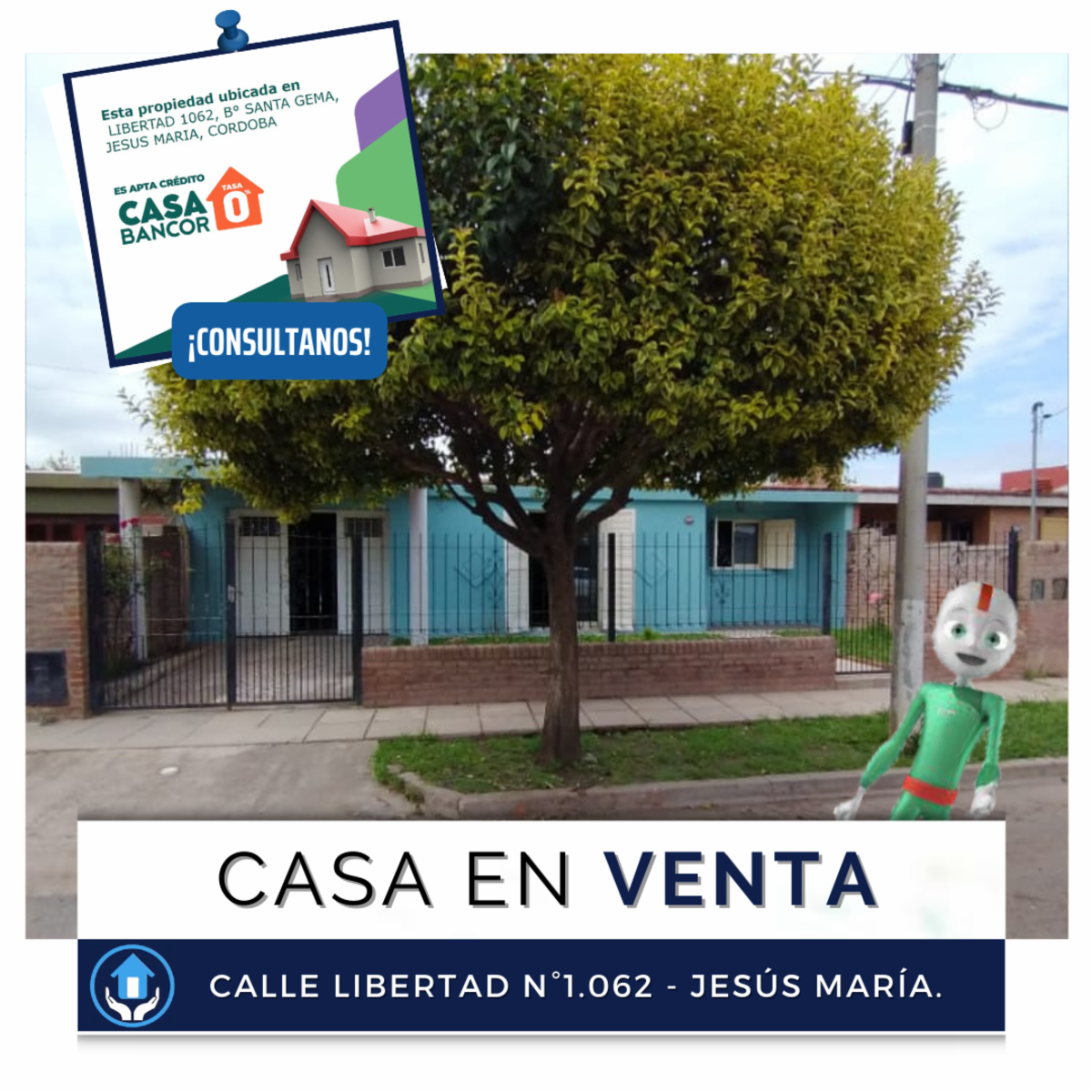 GRAN OPORTUNIDAD: VENTA / CASA APTA CRÉDITO HIPOTECARIO BANCOR