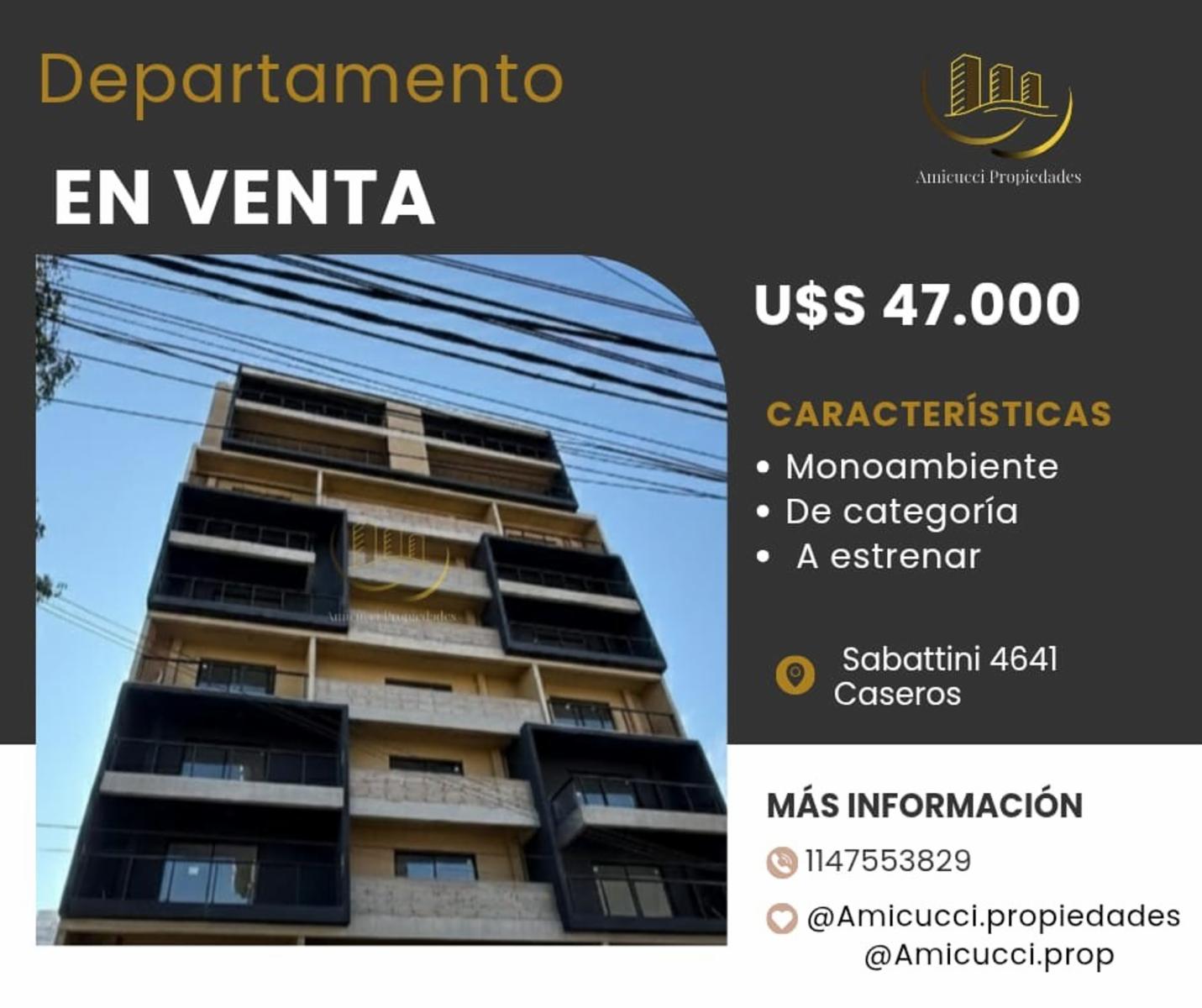 Departamento Monoambiente En Venta En Caseros