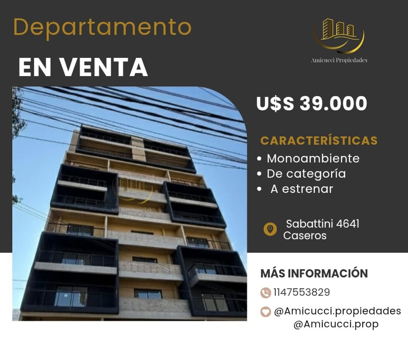 Venta Monoambiente A Estrenar Zona Caseros.
