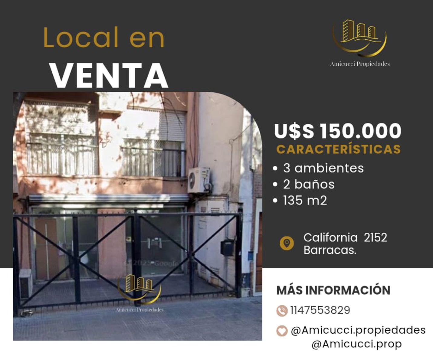 Venta Local Comercial. Zona Barracas.