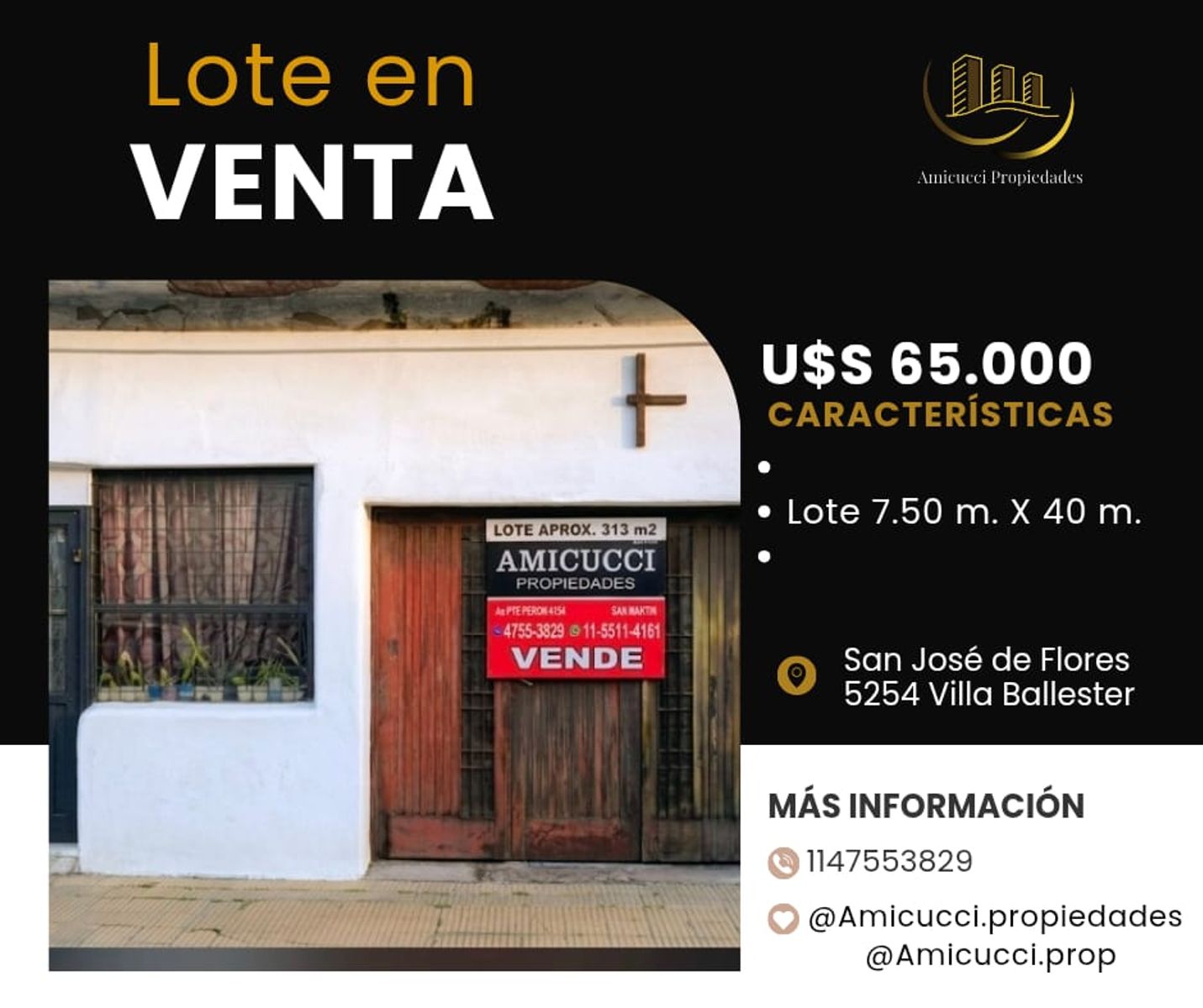 Venta De Lote. Zona Villa Ballester.