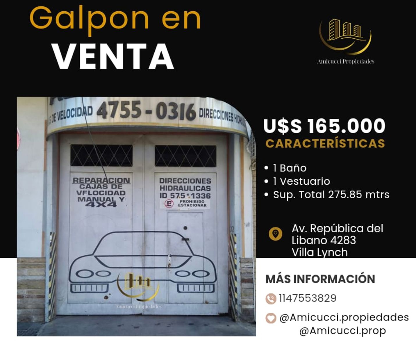 Venta Galpon Zona Villa Lynch