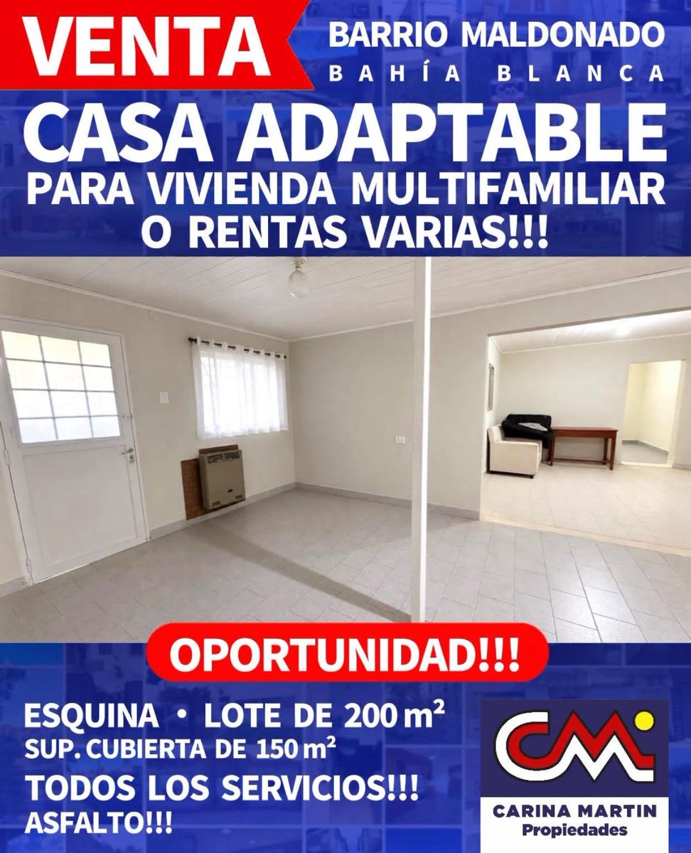VENTA DE PROPIEDAD CON MULTIPLES OPCIONES APTA USO MULTIFAMILIAR O PARA RENTA BARRIO MALDONADO